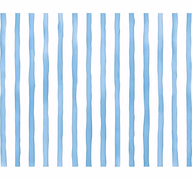 Toile fenêtre bleu rayures aquarelle bleues - TenStickers