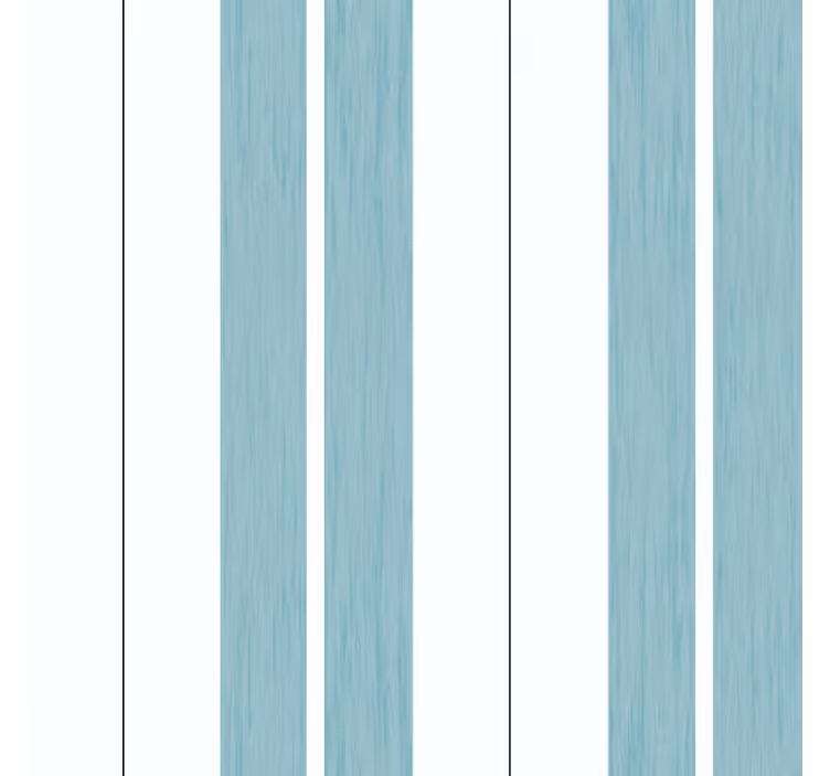 Toile fenêtre bleu rayures turquoise - TenStickers