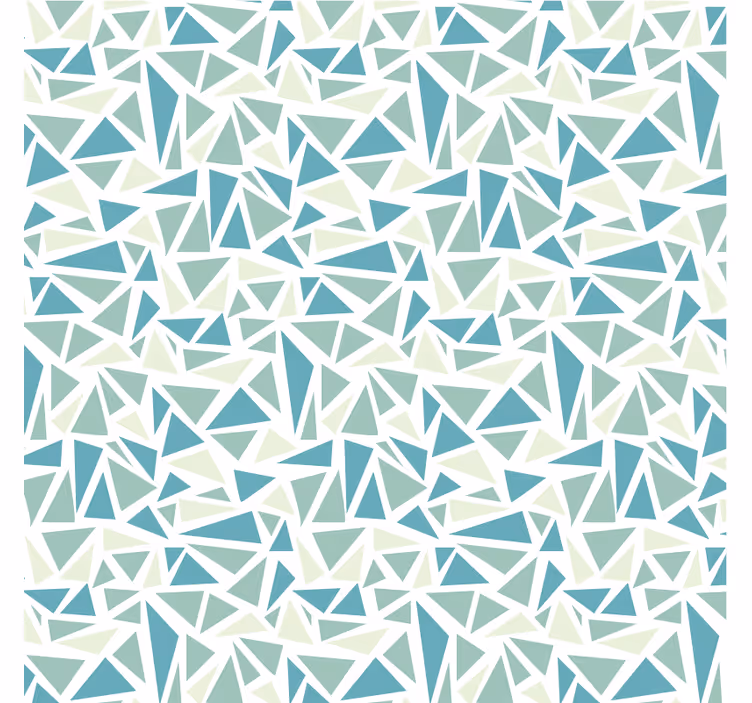 Toile fenêtre bleu mosaïque rétro verte - TenStickers