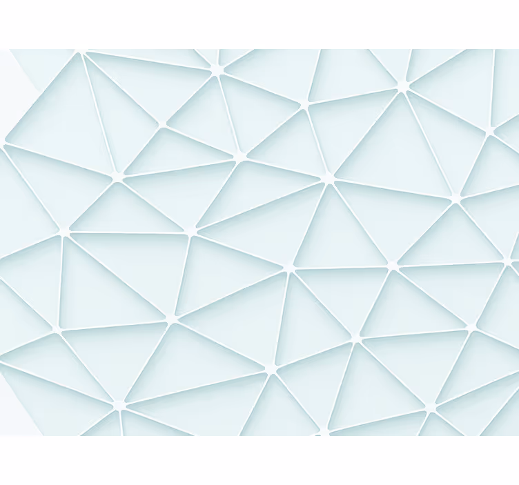 Toile fenêtre bleu design triangle abstrait - TenStickers