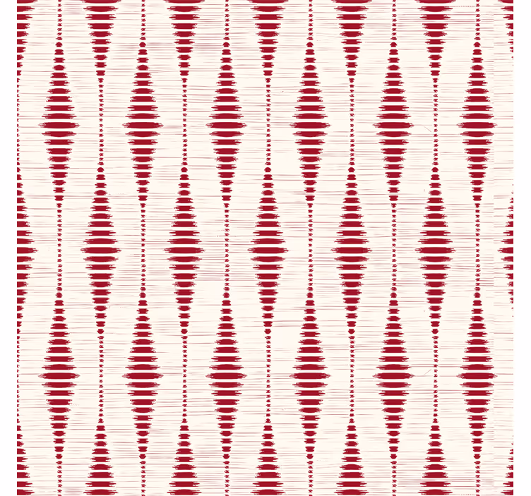 Toile fenêtre moderne ikat rouge rabaul - TenStickers
