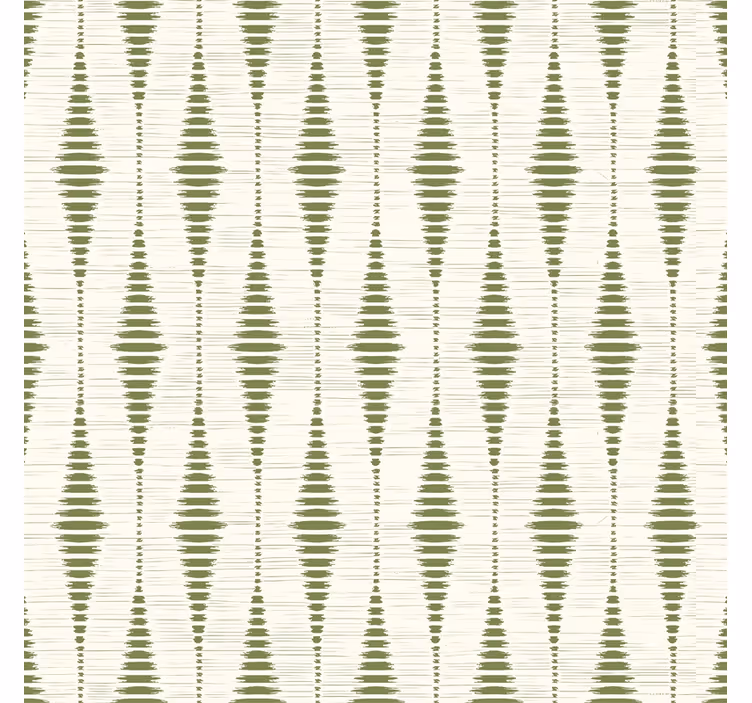 Toile fenêtre moderne vert mousse ikat rabaul - TenStickers