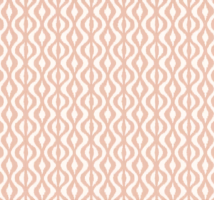 Toile fenêtre moderne rose poussin ikat géométrique - TenStickers