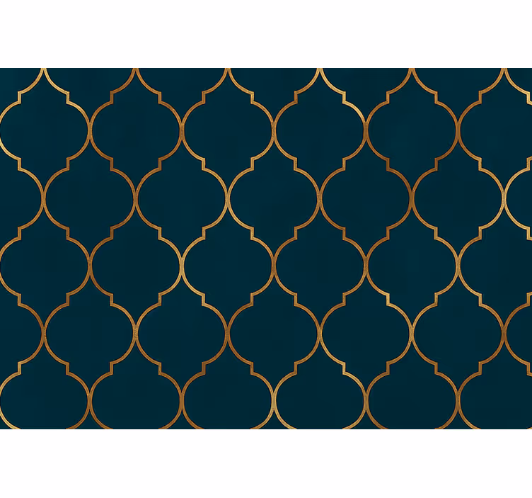 Toile fenêtre moderne marocaine dorée - TenStickers