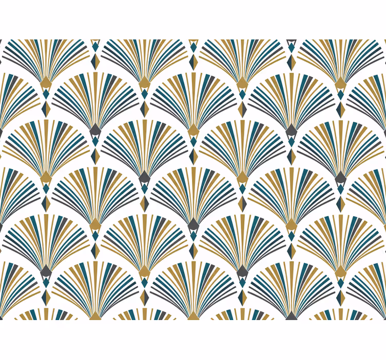 Toile fenêtre moderne fresque de fan gatsby vintage - TenStickers