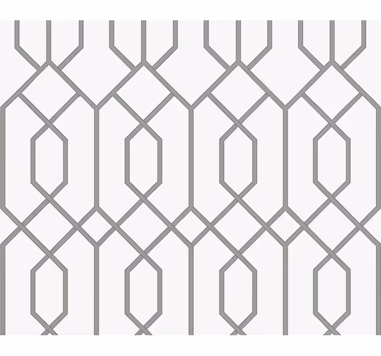 Toile fenêtre moderne géométrique grise - TenStickers