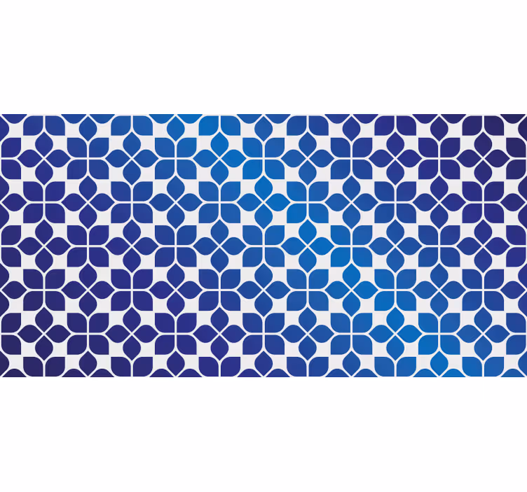 Toile fenêtre bleu fleurs bleues - TenStickers