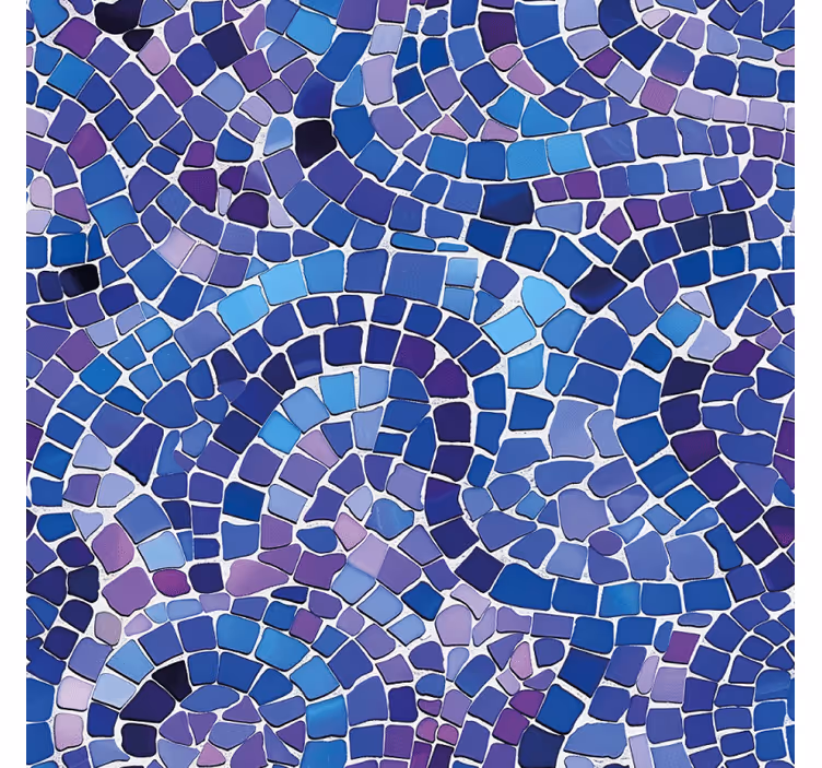 Toile fenêtre bleu effet mosaïque - TenStickers