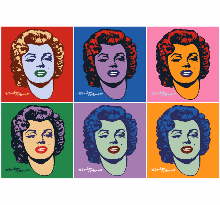 Toile fenêtre salon pop art marilyn monroe - TenStickers