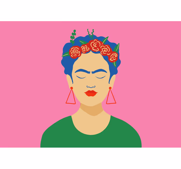Toile fenêtre salon design pop art frida kahlo - TenStickers