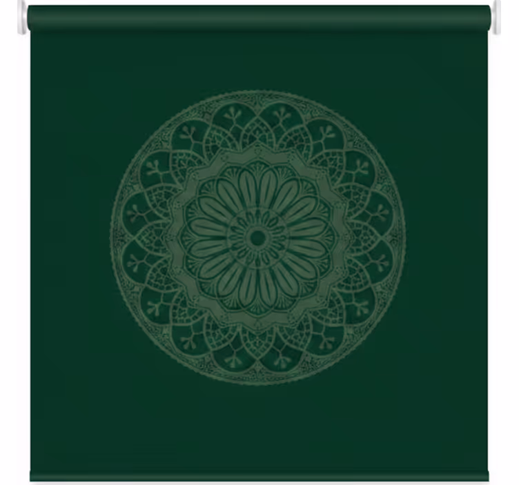 Toile fenêtre vert motif mandala vert - TenStickers