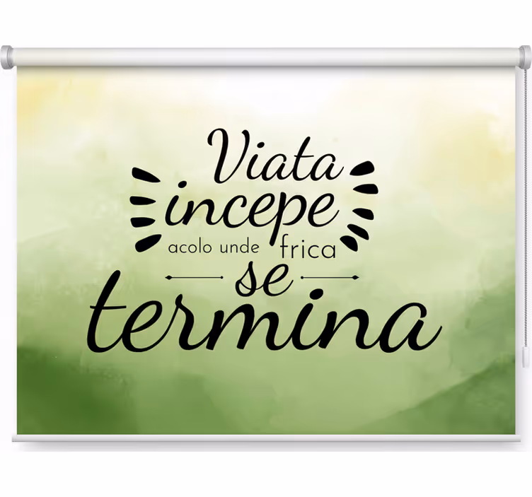 Toile fenêtre vert la vie commence où la peur finit - TenStickers