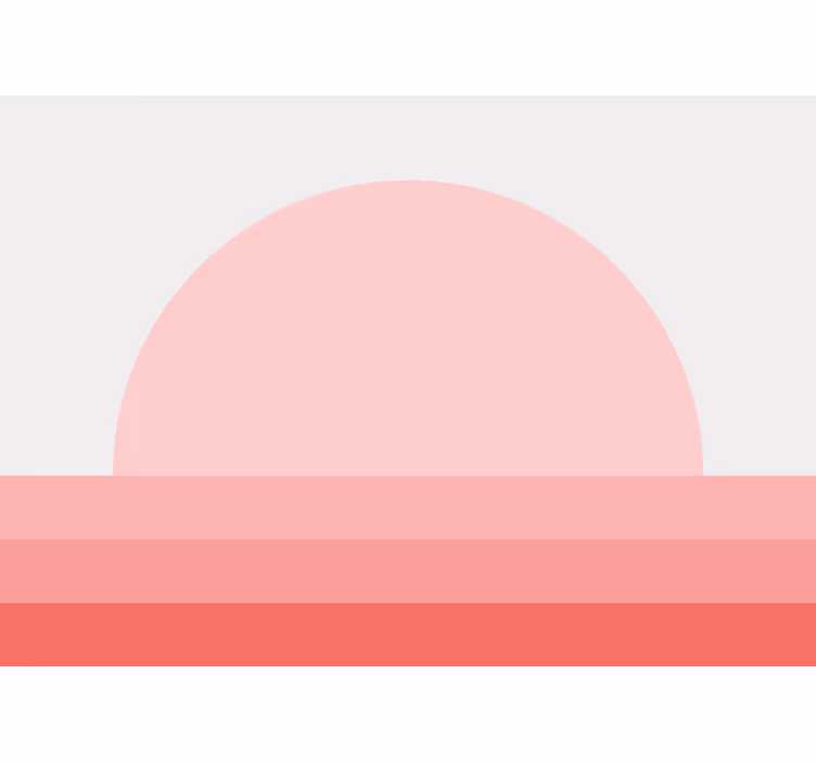 Toile fenêtre salon coucher de soleil rose années 70 - TenStickers