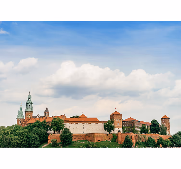 Toile fenêtre salon château royal de cracovie - TenStickers