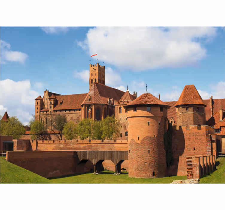 Toile fenêtre salon château de malbork - TenStickers