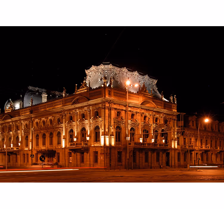 Toile fenêtre salon Łódź nuit étoilée - TenStickers