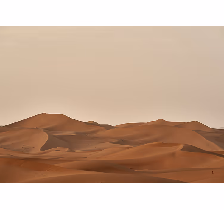 Toile fenêtre salon dunes de sable dans le désert - TenStickers