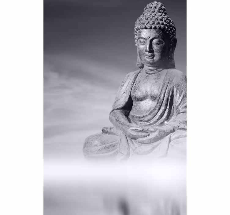 Toile fenêtre salon bouddha zen - TenStickers