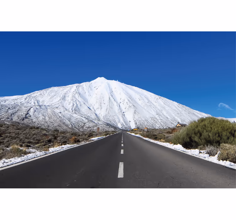 Toile fenêtre salon route vers le teide - TenStickers