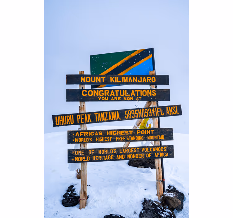 Toile fenêtre salon panneau kilimanjaro - TenStickers