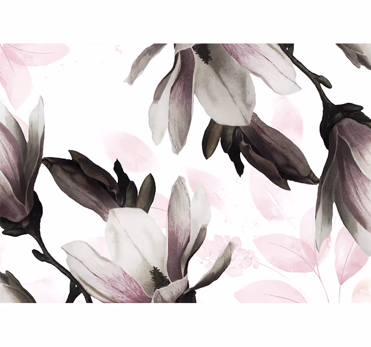 Toile fenêtre salon style floral glamour - TenStickers