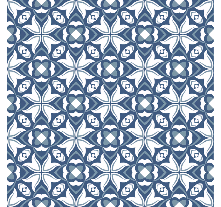 Toile fenêtre salon vase bleu moderne style hampton - TenStickers