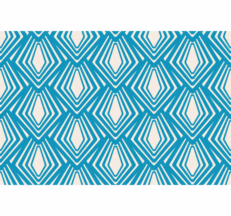 Toile fenêtre salon design abstrait bleu minimaliste - TenStickers