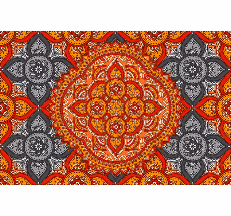 Toile fenêtre salon art mandala par henna - TenStickers