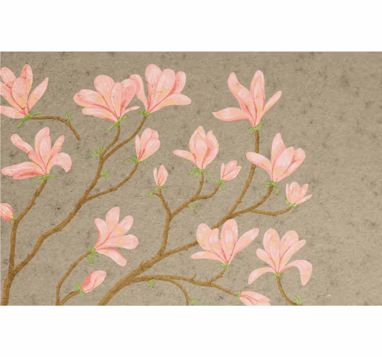 Toile fenêtre salon style vintage magnolia - TenStickers