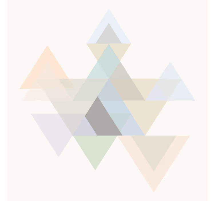 Toile fenêtre salon triangles muraux colorés - TenStickers