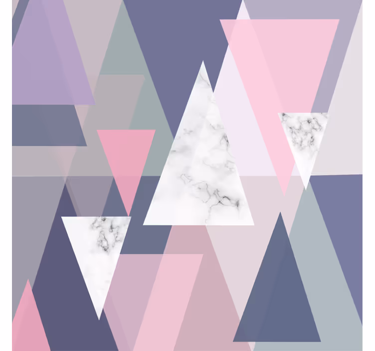 Toile fenêtre salon art mural 3d triangles - TenStickers