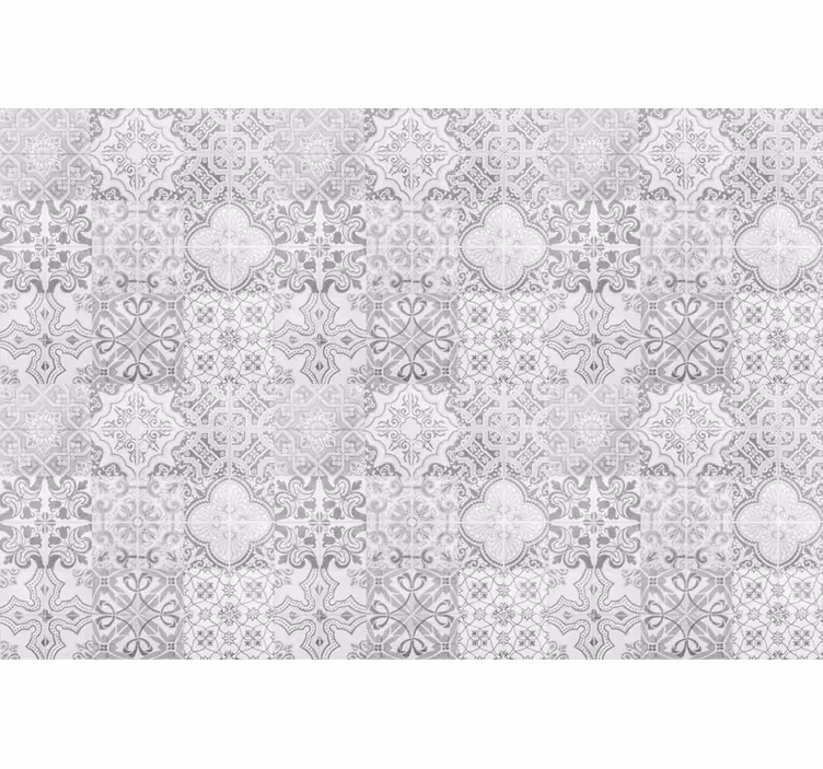 Toile fenêtre gris motif mosaïque effet pierre - TenStickers