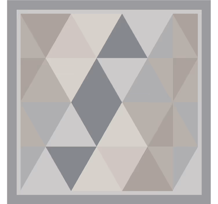 Toile fenêtre gris triangles pantone gris - TenStickers