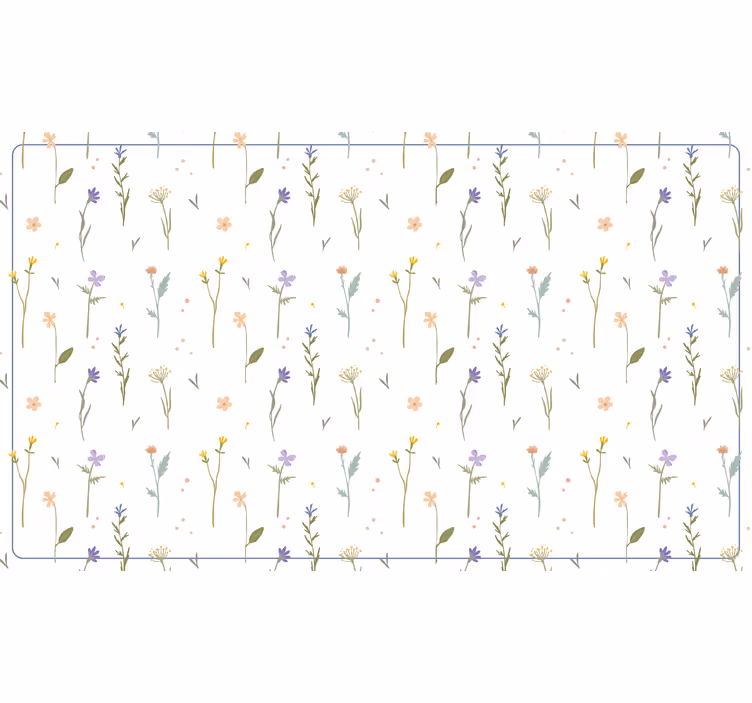Toile blanche fenêtre branches printanières petites - TenStickers