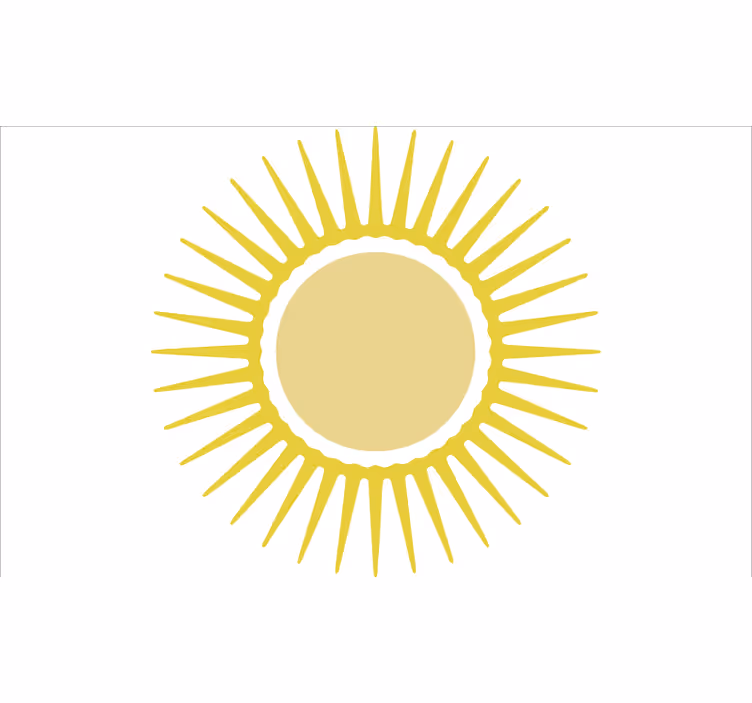 Toile blanche fenêtre soleil jaune - TenStickers