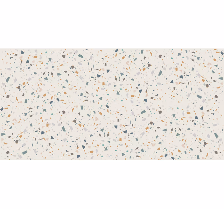 Toile fenêtre beige motif terrazzo beige - TenStickers