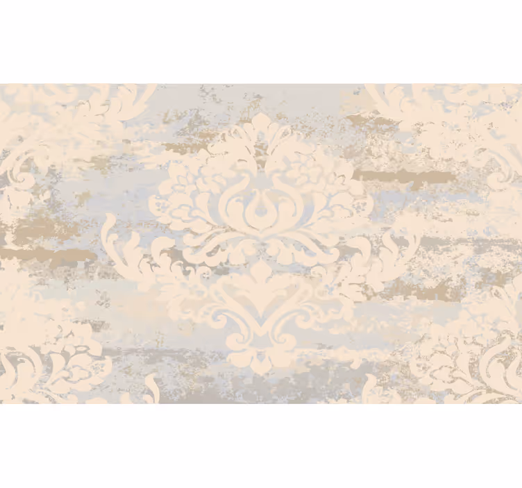 Toile fenêtre beige puzzle imprimé mosaïque crème - TenStickers