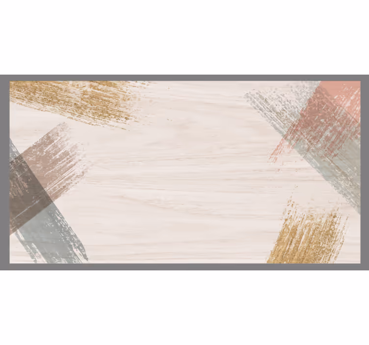 Toile fenêtre beige effet bois - TenStickers