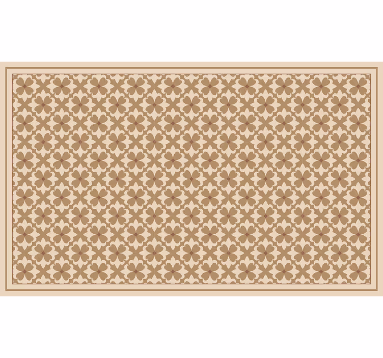 Toile fenêtre beige motif vintage beige carré - TenStickers