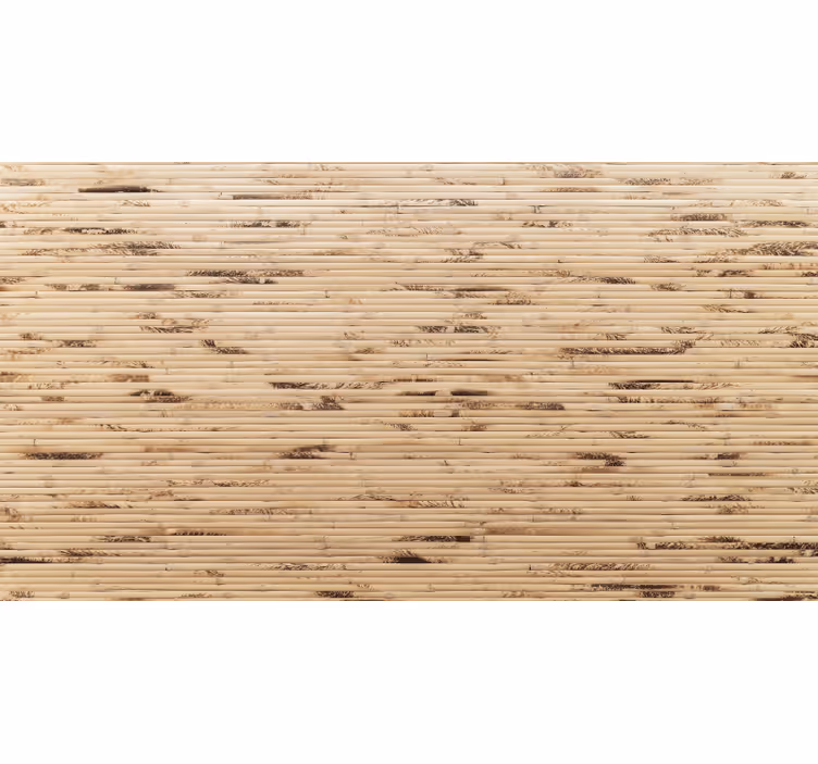 Toile fenêtre beige bâtons en bois marron clair horizontal - TenStickers