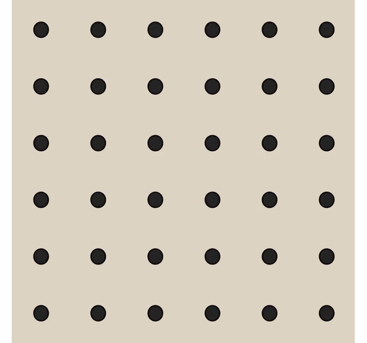 Toile fenêtre beige motif pois beiges - TenStickers