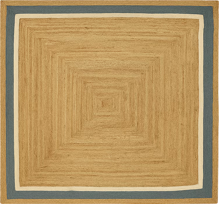 Toile fenêtre beige effet motif tunnel - TenStickers