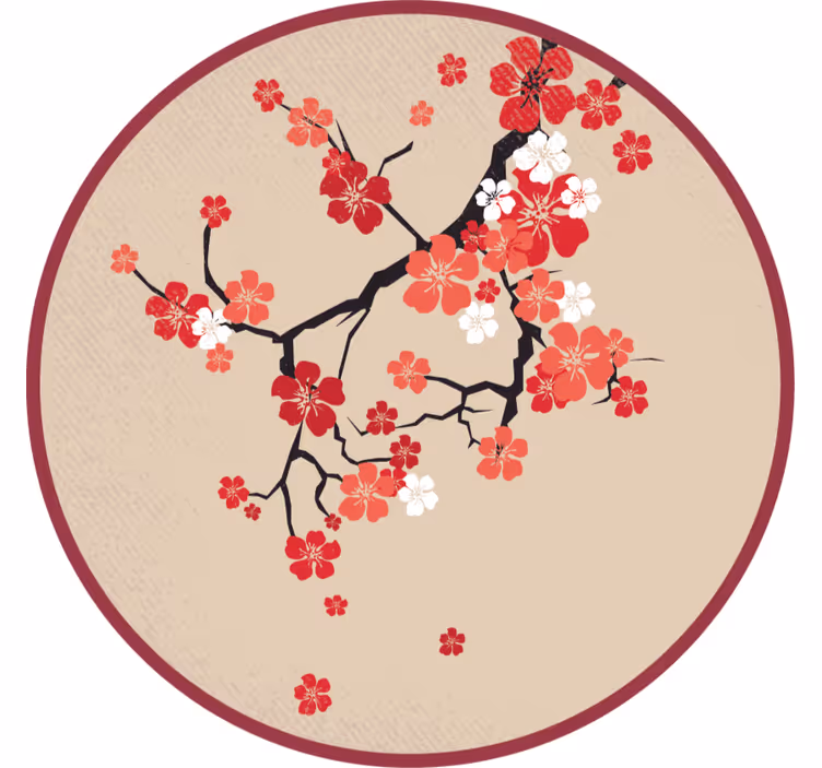 Toile fenêtre beige nature coréenne - TenStickers