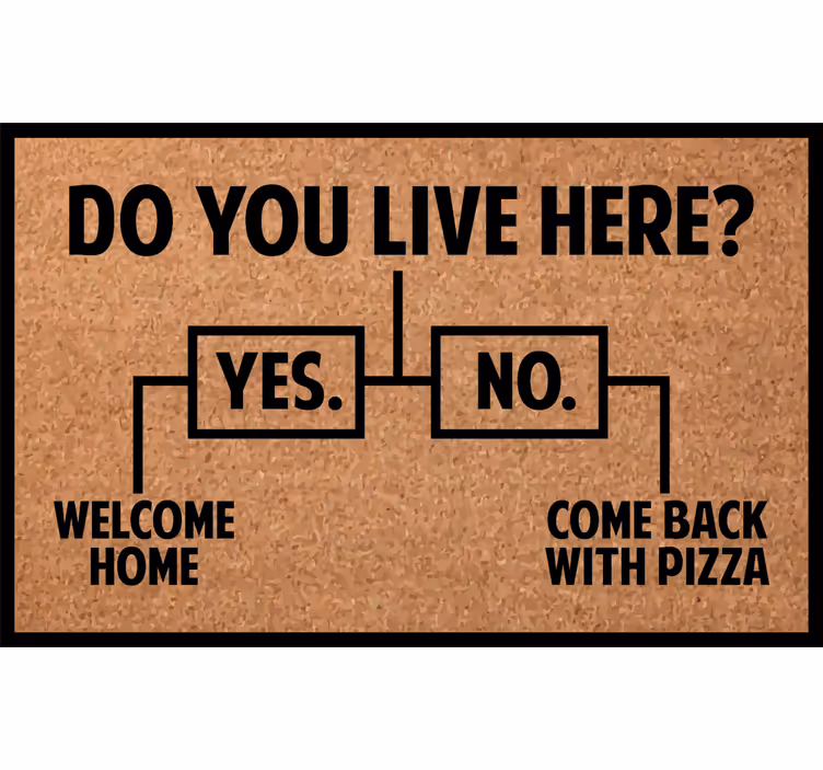 Toile fenêtre beige pizza chez vous - TenStickers