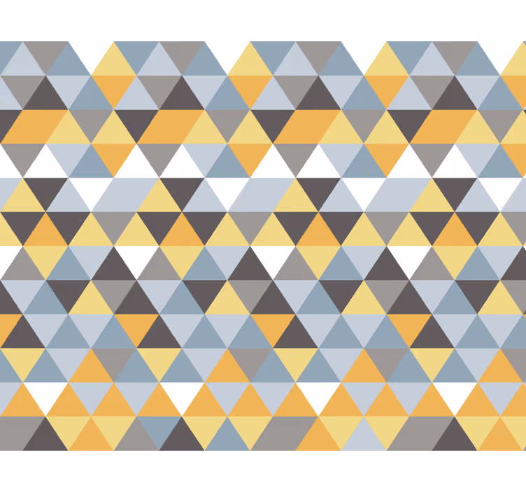 Toile fenêtre chambre motif triangle scandinave - TenStickers