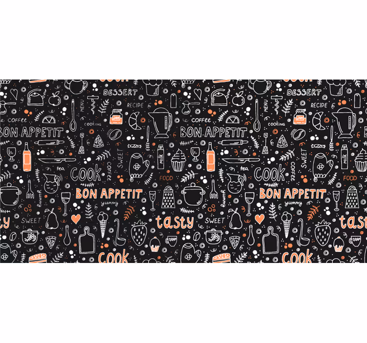 Toile fenêtre chambre motif bon appétit - TenStickers