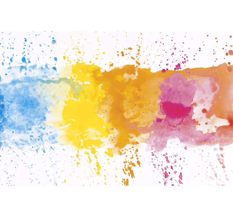 Toile fenêtre chambre surface éclaboussée colorée - TenStickers
