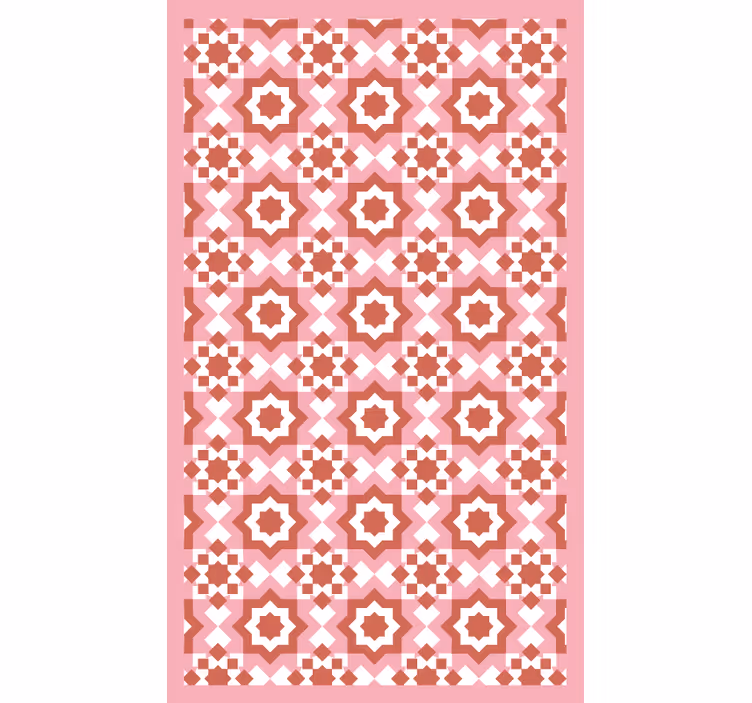 Toile fenêtre chambre motif carrés rouges - TenStickers