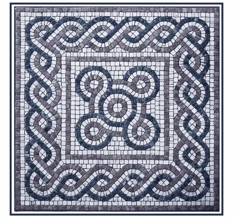 Toile fenêtre chambre mosaïque de galets - TenStickers