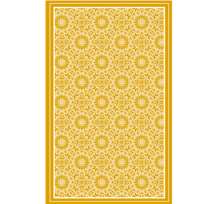 Toile fenêtre chambre forme vintage jaune - TenStickers